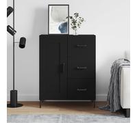 vidaXL Credenza Nera 69,5x34x90 cm in Legno Multistrato