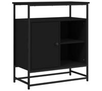 vidaXL Credenza Nera 69x35x80 cm in Legno Multistrato, Mobile portaoggetti, credenza da Cucina, portaoggetti da Soggiorno, portaoggetti
