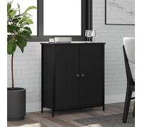 vidaXL Credenza Nera 70x30x80 cm in Legno Multistrato