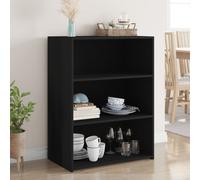 vidaXL Credenza Nera 70x41x93 cm in Legno Multistrato