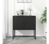 vidaXL Credenza Nera 75x35x75 cm in Acciaio