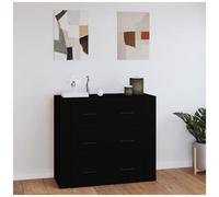 vidaXL Credenza Nera 80x33x70 cm in Legno Multistrato