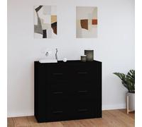 VIDAXL - Credenza Nera 80x33x70 Cm In Legno Multistrato