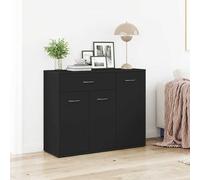 vidaXL Credenza Nera 88x30x70 cm in Legno Multistrato