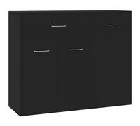 vidaXL Credenza Nera 88x30x70 cm in Legno Multistrato