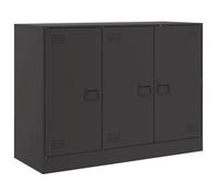 vidaXL Credenza Nera 99x39x73 cm in Acciaio