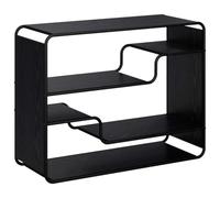 vidaXL Credenza nera effetto rovere, 98 x 37,5 x 75,5 cm | Credenza durevole e robusta in legno, robusto telaio di supporto con gambe dritte in metallo, armadio ideale per buffet