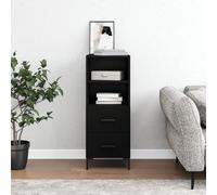 vidaXL Credenza Nero 34,5x34x90 cm in Legno Multistrato