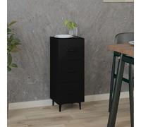 vidaXL Credenza Nero 34,5x34x90 cm in Legno Multistrato