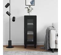 vidaXL Credenza Nero 34,5x34x90 cm in Legno Multistrato