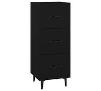 vidaXL Credenza Nero 34,5x34x90 cm in Legno Multistrato