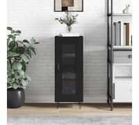 vidaXL Credenza Nero 34,5x34x90 cm in Legno Multistrato