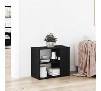 vidaXL Credenza Rovere Nero 60 x 30 x 50 cm Legno multistrato
