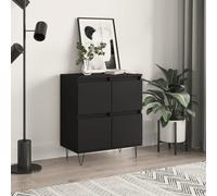 vidaXL Credenza Nero 60x35x70 cm in Legno Multistrato