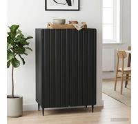 vidaXL Credenza nera 66 x 34,5 x 92 cm legno ingegneristico, credenza rettangolare moderna, grande mobiletto per sala da pranzo, in legno, design chic minimalista
