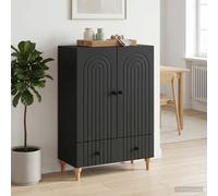 vidaXL Credenza Nero 66 x 34,5 x 95 cm Legno ingegnerizzato