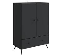 vidaXL Credenza con cassetto nero 66 x 34,5 x 95 cm Legno Ingegneria, Buffet Rettangolare Elegante, credenza con ampie opzioni di stoccaggio, funzionale e minimalista per la tua stanza.