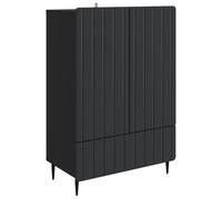 vidaXL Credenza Nero 66 x 34,5 x 97 cm Legno ingegnerizzato, Credenza elegante, design rettangolare moderno, organizzazione pratica, mobili funzionali per soggiorno, ampia capacità