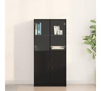vidaXL Credenza Nero 68 x 37 x 142 cm Legno multistrato