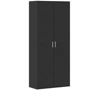vidaXL Credenza Nero 80x35x180 cm in Legno Multistrato, credenza Alta, Mobile Contenitore, Mobile Alto, Mobile, credenza Laterale, Mobile Buffet