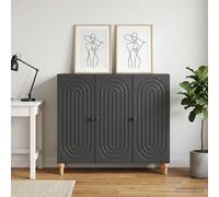 vidaXL Credenza Nero 89 x 34,5 x 80 cm Legno ingegnerizzato