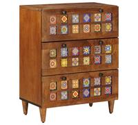 vidaXL Credenza Noce 60 x 33,5 x 75 cm Legno di mango massello