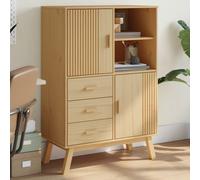 vidaXL Credenza OLDEN Marrone 85x43x125 cm in Legno Massello di Pino