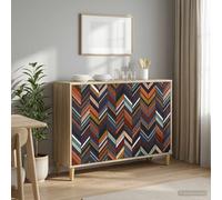 vidaXL Credenza OMMEN Sonoma 102 x 33 x 75 cm Legno ingegnerizzato, Mobile laterale rettangolare moderno, unità di stoccaggio elegante per soggiorno e sala da pranzo, soluzione funzionale