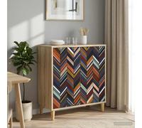 vidaXL Credenza OMMEN Sonoma 69 x 33 x 75 cm Legno ingegnerizzato, Mobile laterale rettangolare moderno, grande spazio per soggiorno e sala da pranzo, arredo elegante per la casa