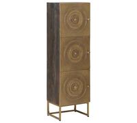 vidaXL Credenza Ottone 35 x 30 x 120 cm, Highboard alla moda, rettangolare, design moderno, in legno mango, mobile funzionale, elegante soluzione per riporre