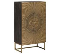 vidaXL Highboard in ottone 53,5 x 30 x 95 cm, soggiorno, arredamento resistente, arredamento funzionale, seduta confortevole, design moderno, illuminazione elegante, idee salvaspazio