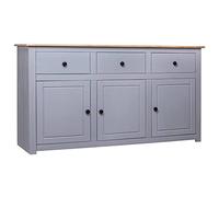 vidaXL Credenza Panama Range Mobiletto con Cassetti e Ante Rustica Robusta Classica Armadietto Madia 135x40x80 cm Naturale Legno Massello di Pino