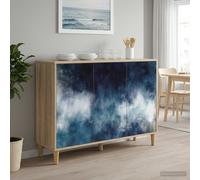 vidaXL Credenza RAALTE Sonoma 102 x 33 x 75 cm Legno ingegnerizzato, Mobile laterale rettangolare moderno, unità di stoccaggio elegante per soggiorno e sala da pranzo, soluzione funzionale