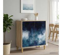 vidaXL Credenza RAALTE Sonoma 69 x 33 x 75 cm Legno ingegnerizzato, Mobile laterale rettangolare moderno, grande spazio per soggiorno e sala da pranzo, arredo elegante per la casa
