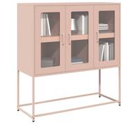 vidaXL Credenza Rosa 100,5x39x107 cm in Acciaio Laminato a Freddo