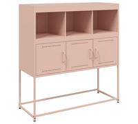 vidaXL Credenza Rosa 100,5x39x107 cm in Acciaio Laminato a Freddo, mobiletto con Scomparto, armadietto, Mobile di conservazione, mobiletto
