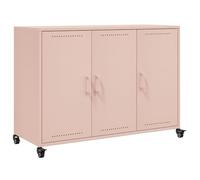 vidaXL Credenza Rosa in acciaio 100,5x39x72 cm