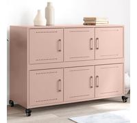 vidaXL Credenza Rosa 100,5x39x72 cm in Acciaio