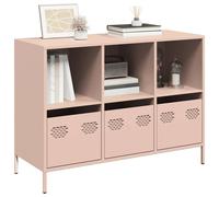 vidaXL Credenza Rosa 101,5x39x73,5 cm in Acciaio Laminato a Freddo