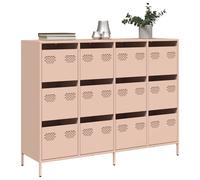vidaXL Credenza Rosa 135x39x103,5 cm in Acciaio Laminato a Freddo