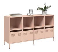 vidaXL Credenza Rosa 135x39x73,5 cm in Acciaio Laminato a Freddo