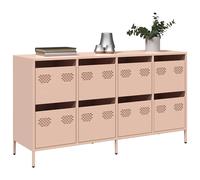 vidaXL Credenza Rosa 135x39x73,5 cm in Acciaio Laminato a Freddo