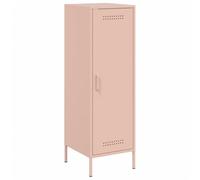 vidaXL Credenza Rosa 36x39x113 cm in Acciaio, mobiletto, madia, mobile di conservazione, armadietto, mobile portaoggetti, portaoggetti, mobile alto