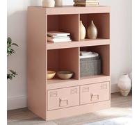 vidaXL Credenza Rosa 67x39x95 cm in Acciaio
