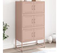 vidaXL Credenza Rosa 68,5x38,5x123,5 in Acciaio