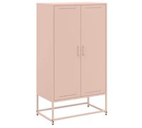 vidaXL Credenza Rosa 68,5x38,5x123,5 in Acciaio, mobiletto, Madia, Mobile di conservazione, armadietto, Mobile portaoggetti, portaoggetti, Mobile Alto