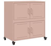 vidaXL Credenza Rosa 68,5x39x72 cm in Acciaio Laminato a Freddo, Mobile, credenza, Mobile Laterale, Mobile credenza, Mobile Contenitore, credenza
