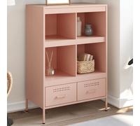 vidaXL Credenza Rosa 68x39x101,5 cm in Acciaio Laminato a Freddo, mobiletto, Madia, Mobile di conservazione, armadietto, Mobile portaoggetti