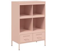 vidaXL Credenza Rosa 68x39x101,5 cm in Acciaio Laminato a Freddo, mobiletto, Madia, Mobile di conservazione, armadietto, Mobile portaoggetti