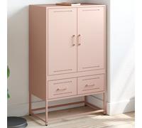 vidaXL Credenza Rosa 68x39x111,5 cm Acciaio